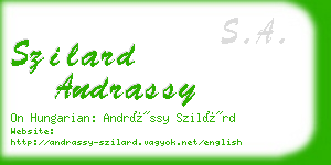 szilard andrassy business card